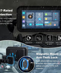 6 Inch Android 14 Standalone Bike Screen With Google Play Store Slick Wireless Apple CarPlay And Android Auto GPS display in use