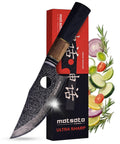 Japanese Stainless Steel Chef Knife 6.3 Inch Professional Kitchen Prep Tool Razor Sharp Blade with herbs and veggies.