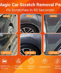Before and after images using Black Car Scratch Repair Pen Quick Fix for Light Scratches Swirl Marks and Scuffs Portable