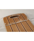 Premium Acrylic Router Template For Building Durable Tool Tote Handles And Custom Cutting Board Ends With Dual Clamping Slots on wood surface.