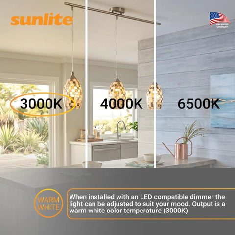 Venice 11 Inch LED Decorative Pendant Light Fixture With Iridescent Glass Shade 800 Lumens 9 Watts 3000K Warm White
