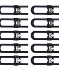 Sliding Cabinet Locks For Kid Proofing Adjustable Child Safety Latches For Knobs And Handles 10 Pack No Adhesive Drilling Or Tools Black