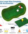 Floating Golf Green For Pool 47 By 24 Inches With Ball Retriever And Anti Drift Ropes Large Pool Putting Green For Competitive Play And Skill Practice Realistic Artificial Grass For Outdoor Fun