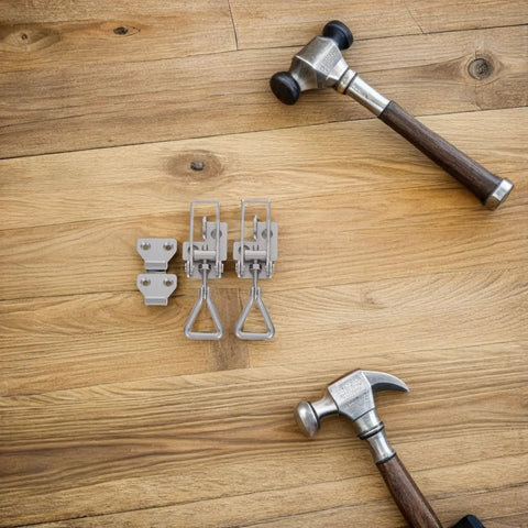 Two Pack Tough As Nails Heavy Duty Stainless Steel Toggle Clamp Latch With Lock Hole Design And Quick Release Adjustable Length