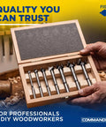 Wave Cutter Forstner Drill Bit Set 7 Piece Pro Grade Woodworking Kit With Smooth Wave Cutting For Splinter Free Finishes, open box