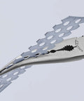 Extra Long Angled Needle Nose Pliers 11 Inch Slim Profile With Four Groove Jaws gripping metal component
