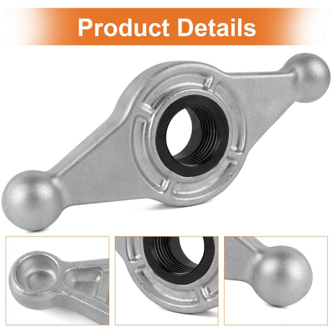 Pro Grade Wheel Balancer Hub Wing Nut 812103 For Hunter DSP Auto Tire Rigs 40mm By 8mm Thread Pitch close-up detail.