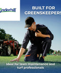 Person using 18 Inch Easy Reach Soil Sampler Probe With Built In Ball Mark Tool For Lawns And Houseplants on turf