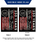 Two Sided 12x18 Inch 250th Anniversary USA Garden Flag Commemorative 1776 2026 We The People Patriotic Banner For Yard Lawn Waterproof Double Sided Display, showing both sides with 250 Years text.