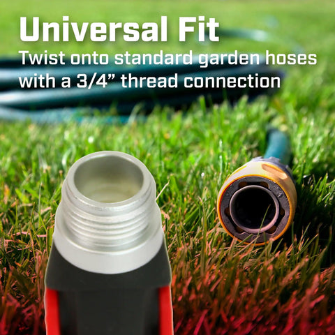 Deluxe One Way Hose Shutoff Connector Fits Standard Garden Hoses With Metal And Plastic Construction No Leak Valves For High Flow Water And Easy On Off For Landscaping And Outdoor Use, 3/4 inch thread