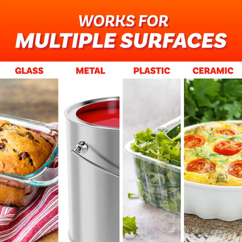 Ridiculously Handy Clear Plastic Wrap For Kitchen Storage, tight cling for glass, metal, plastic, and ceramic surfaces