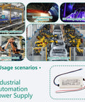 Compact 16W 24V Ac Dc Switching Power Supply With Class 2 Lps Safety Rating For Led Strips And Control Units Universal 90 264V Input Reliable Ip42 Housing No Sweat Installation Plug And Play Performance in industrial automation scenarios.