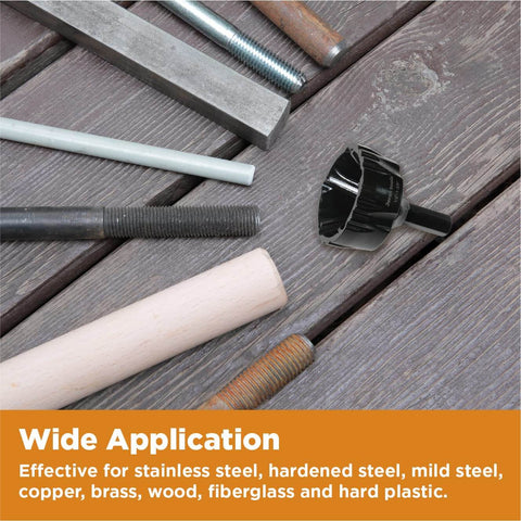 Beefy Tungsten Carbide Chamfering Drill Bit One Half To One And Three Eighths Inch Uniburr Deburring Tool with various rods