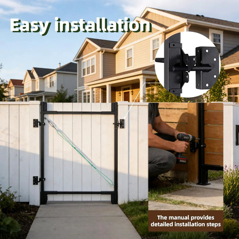 Heavy Duty Adjustable Fence Gate Kit For Wood Fences 36 To 72 Inches DIY Gate Kit Using 1x4 And 2x4 Lumber Complete 2 Pack For Building Sturdy 4 To 5 Foot Backyard Gates With Anti Sagging Diagonal Cable System Rust Resistant