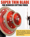 Four And A Half Inch Tile Cutting Diamond Blade Set Three Pack With Two Lock Nuts For Porcelain Ceramic Marble And Granite