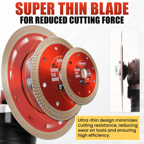 Four And A Half Inch Tile Cutting Diamond Blade Set Three Pack With Two Lock Nuts For Porcelain Ceramic Marble And Granite