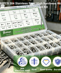 680 Piece Stainless Wood And Sheet Metal Screw Kit With Pan Head Self Tapping Screws 304 Stainless Steel 18 Sizes From One Quarter Inch To One And One Half Inch Heavy Duty Fasteners For Wood Metal And Diy Projects in organizer case
