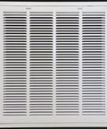 Sturdy 24 By 24 Inch Steel Return Air Grille With 1 Inch Filter Slot Easy Removable Face With Plastic Tabs White Flat Stamped Front HVAC Duct Cover For Quick Access And Clean Look