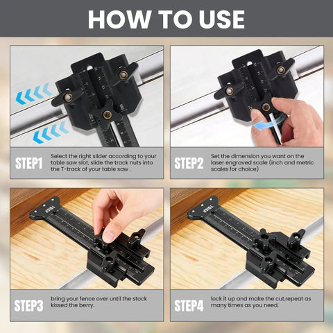 How to use Precision Thin Rip Jig Featuring Heavy Duty Triple Pulleys For Dead Set Accurate Strip Cuts, step-by-step guide.