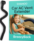 Backseat Breeze Extender For Car AC Vent packaging and flexible air tube directing air to backseat for kids and pets