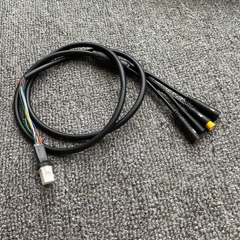 Top Grade E Bike Motor Cable For Bafang Mid Drive M400 G330 G510 M620 UART System, black multi-wire harness with connectors