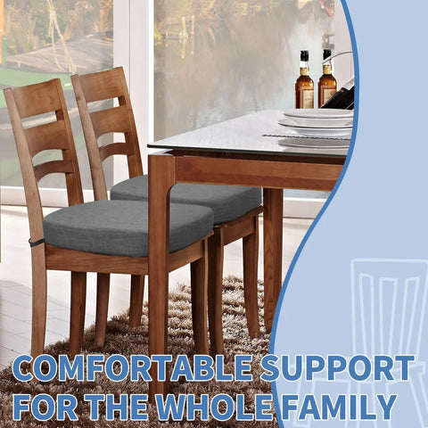 Thickened Two Point Five Inch U Shape Chair Cushion For A Cozy Comfy Seat With High Density Foam Breathable Woven Fabric Slip Resistant Bottom Removable Washable Cover Great For Kitchen And Dining Dark Gray 1 Piece