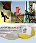 Lightweight Yellow Baseball Cap For Men Everyday Style Breathable Comfort All Day Wear Ideal For Outdoor Adventures Travel Sports