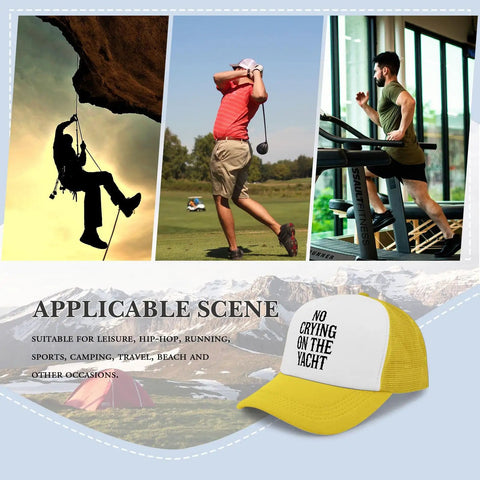 Lightweight Yellow Baseball Cap For Men Everyday Style Breathable Comfort All Day Wear Ideal For Outdoor Adventures Travel Sports