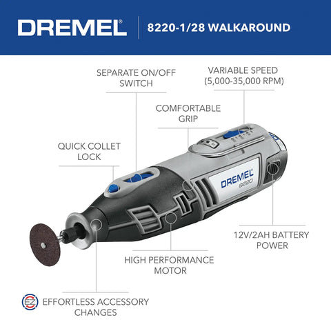 12V Cordless Rotary Tool Kit With 28 Accessories And Case For Engraving Sanding Polishing Wood Carving And Detail Work Portable Power