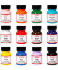 12 Color Acrylic Leather Paint Kit For Shoes Kicks Sneakers Leather Canvas And Furniture Flexible Blendable Colors 1 Oz Tubes DIY