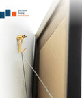 100 Lb Picture Hanging Hooks Set Heavy Duty Picture Hangers 100 Pack Frame Hangers installed on drywall with nail