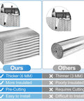Side-by-side comparison of Top Shelf Garage Door Insulation Kit Hella Thick Double Bubble Reflective Heat Barrier quality and thickness.