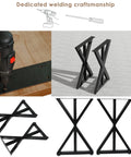 Beefy Black Metal Legs 28x24 Heavy Duty Industrial For Coffee And End Tables, shown with pre-drilled mount and drill.