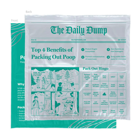 All In One Camping Poop Kit 6 Pack With Odor Control Poop Powder Smell Proof Disposal Bags Wet Wipes Hand Wipes Easy Pack Out System