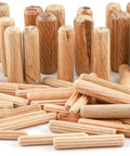 Assorted Wood Dowels Set, Fifty Pcs, Hardwood Dowels In Three Sixteenth Inch, Quarter Inch, Five Sixteenth Inch, Three Eighth Inch
