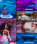 Collage showing Dope 5 In 1 Galaxy Projector With Aurora Nebula Lights Built In Bluetooth Speaker in bedroom, game room, and for gifts.