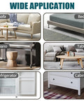 Image showcasing wide application of Two By Two Rubber Caster Cups Set Of Four Non Slip Round Furniture Pads with Anti Slip Gripper Floor Grip for beds, couches, tables, and more.