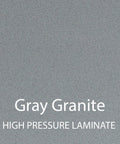 Gray granite high pressure laminate sample for 30 By 60 Inch Rectangular Cafe And Break Room Table With Gray Granite Top And Black T Bases Sturdy Steel Columns Nylon Leveling Guides For Easy Setup Durable High Pressure Laminate Made In USA