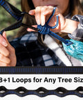 Camping Hammock With 400 Lbs Capacity Portable Hammock With Tree Straps And Attached Carry Bag Essential Outdoor Gear shown with tree straps
