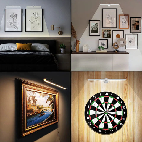 Dimmable Picture Light For Artwork 3200K To 6500K, 10 Watt USB Powered LED Display Light illuminating art and portraits