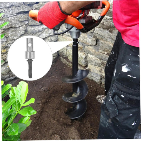 Beast Heavy Duty Garden Drill Adapter for Earth Augers and Hammer Drills used for precise planting in a garden