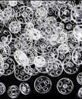 Clear Snap Buttons Set 100 Packs Four Sizes 7mm 10mm 15mm 18mm Invisible Sew On Round Plastic Snaps For Sewing Shirts Clothing DIY