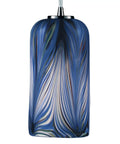 Molten Ocean Glass Mini Pendant Light In Satin Nickel Finish One Light Transitional Ceiling Fixture Hardwired Mount