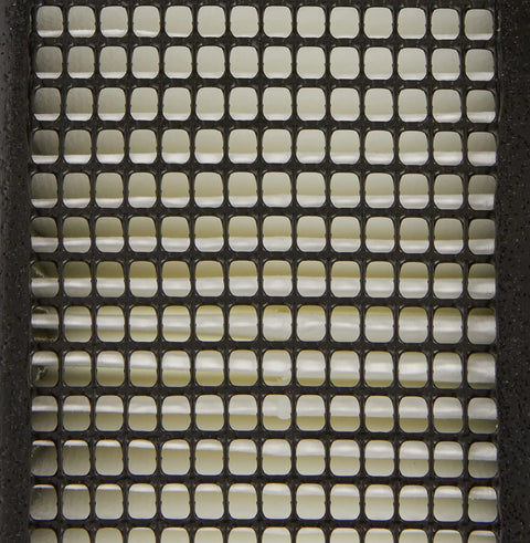 Close-up of HRF-D1 Universal HEPA Filter Replacement For 10500, 10590, And 17000 Series showing detailed mesh structure