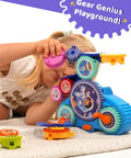 Child playing with Gear Building Toys For Kids Electric And Manual Construction Set For Ages 3 To 12 Learning Engineering Kit