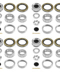Heavy Duty Four Pack 7,000 Lb Boat Trailer Axle Bearings Kit With Double Lip Grease Seals 25580 14125A Includes Inner And Outer Bearings And Races