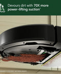2 In 1 Vacuum And Mop Robot With Beast Suction And Self Emptying For 75 Days Cleans All Floor Types underside view showing suction power