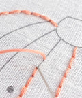 Close-up of embroidery using Water Soluble Embroidery Paper 8.5 By 11 Printable Transfer Sheets 12 Sheets For Inkjet Embroidery Washes Away