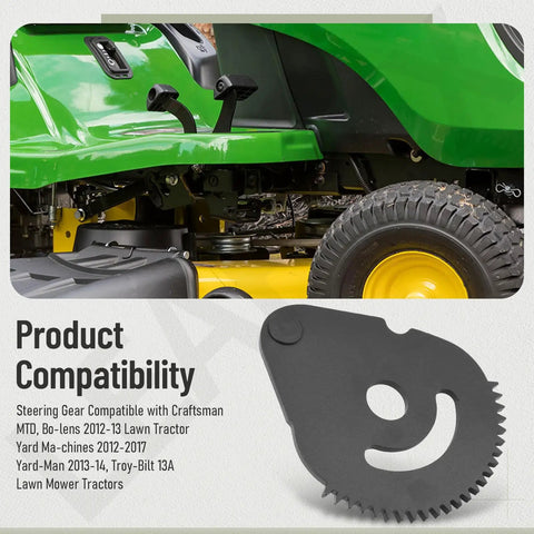 Beefed Up Heavy Duty Steering Drag Link Gear And Ball Joint Kit For Truck And SUV Replacement Includes 747-05385A Drag Link 923-0448A Ball Joint 617-04094 Gear 112-0917 Gear Bush And 1 Pack, lawn tractor steering gear close-up