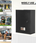 Wall Mount Drop Box With Combination Lock For Home Office Use Beefy Heavy Duty Steel Mail Slot Safe Rainproof Deposit Box